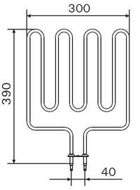 Grzałka ZSK-700 2000W/230V - do pieców KIP60/E, M60/E, KV60/E, KV60SE/A, V60/E